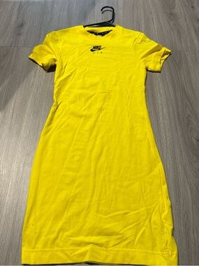 Nike Bright Yellow Midi T-Shirt Dress
